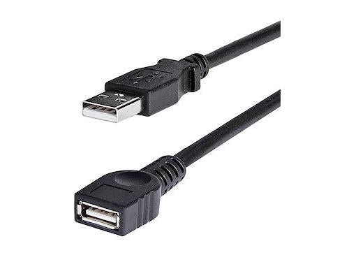 Cable alargador USB 2.0 Startech.Com de 1,8 m, color negro, A a A, macho/hembra, USB