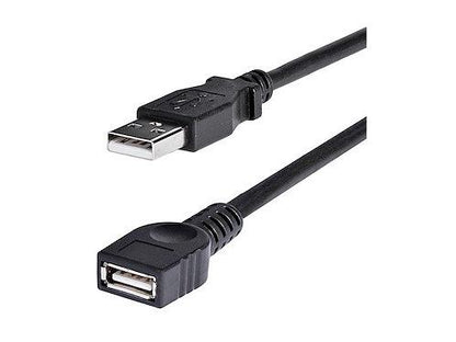 Cable alargador USB 2.0 Startech.Com de 1,8 m, color negro, A a A, macho/hembra, USB