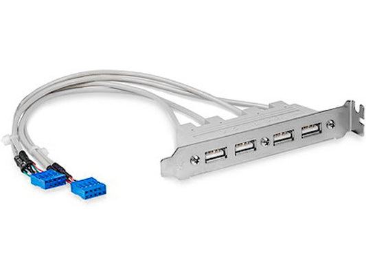 Startech.Com Adaptador de placa de ranura USB A hembra de 4 puertos - Panel USB -