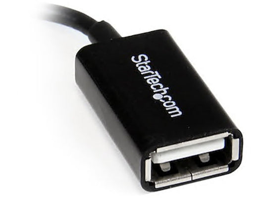 Adaptador host Micro USB a USB OTG de 5 pulgadas en ángulo recto, macho a hembra, de Startech.com