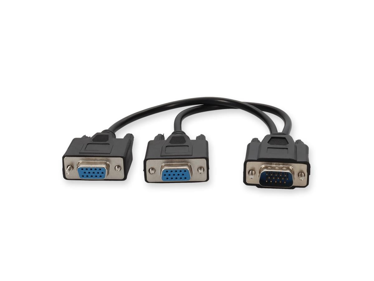 Add-On8In Vga M/F Black Splitter Cable