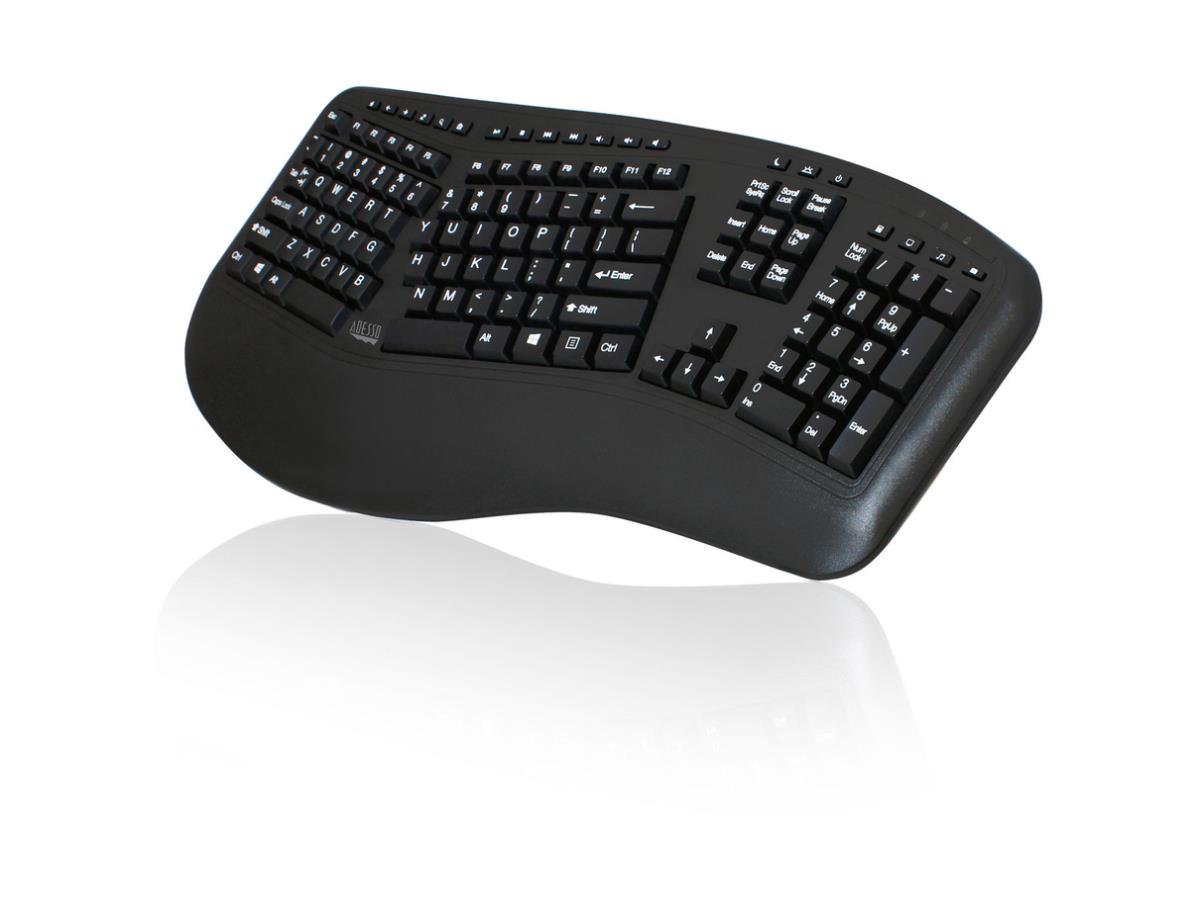 Clavier ergonomique sans fil et souris laser Adesso Tru-Form 1500 (WKB-1500GB)