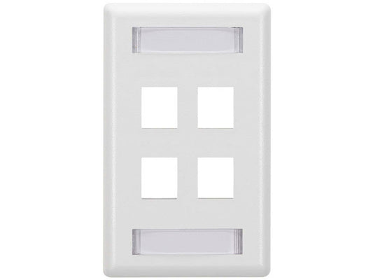 Plaque murale Black Box Corp Tion2 4 ports simple Gan Wpt476