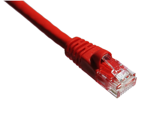 Cable de conexión Axiom Cat6A de 650 MHz, 6 pies, con funda moldeada (rojo)