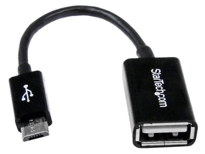 Adaptador host Micro USB a USB OTG de 5 pulgadas de Startech.Com - Micro USB Mal