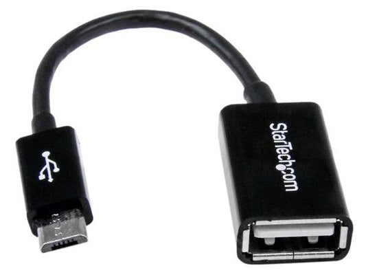 Adaptador host Micro USB a USB OTG de 5 pulgadas de Startech.Com - Micro USB Mal