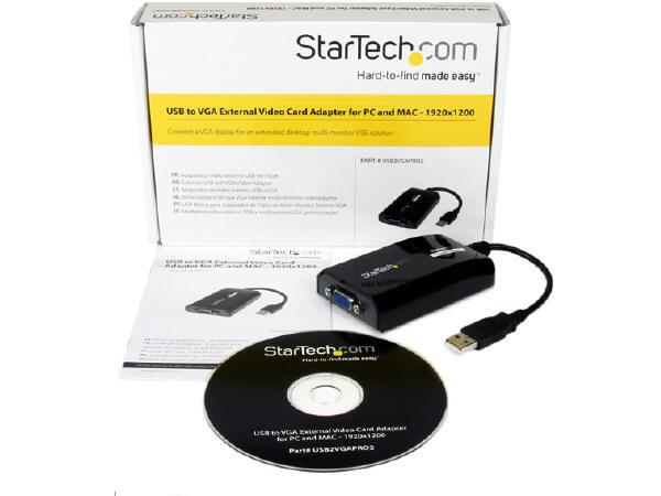 Adaptador USB a VGA Startech.Com - 1920x1200 - Vídeo y vídeo externos