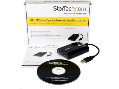 Adaptador USB a VGA Startech.Com - 1920x1200 - Vídeo y vídeo externos