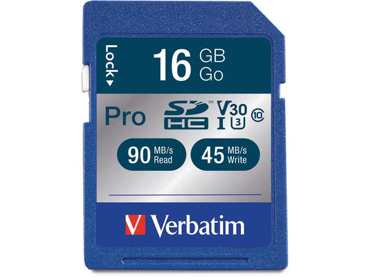 Carte SDHC Pro 600X UHS-1 Classe 16 Go 10 mémoires