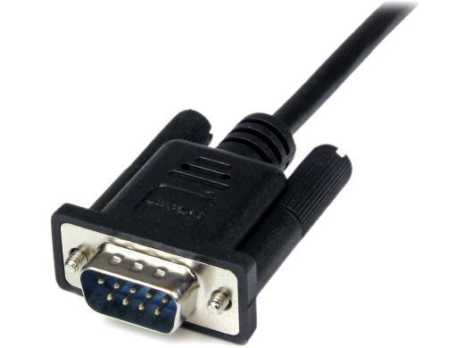 Cable de módem nulo serie RS232 DB9 de 2 m, color negro, de Startech.com, hembra a macho - DB9