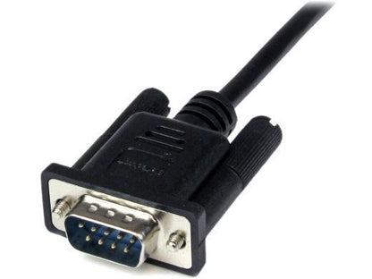 Cable de módem nulo serie RS232 DB9 de 2 m, color negro, de Startech.com, hembra a macho - DB9