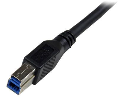 Cable USB 3.0 SuperSpeed ​​de 1 m, color negro, de Startech.Com - Ángulo recto A a
