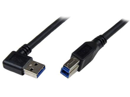 Cable USB 3.0 SuperSpeed ​​de 1 m, color negro, de Startech.Com - Ángulo recto A a