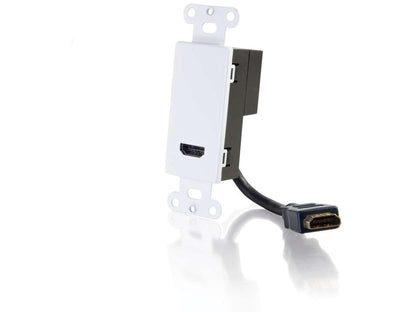 Plaque murale décorative C2G pour câble HDMI (blanc)