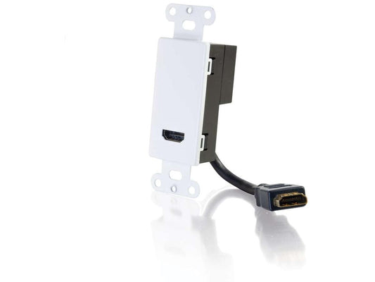 Plaque murale décorative C2G pour câble HDMI (blanc)
