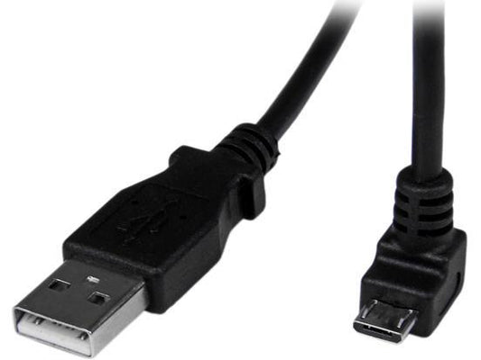Cable micro USB Startech.Com de 2 m (A a Micro USB en ángulo descendente, B a D)