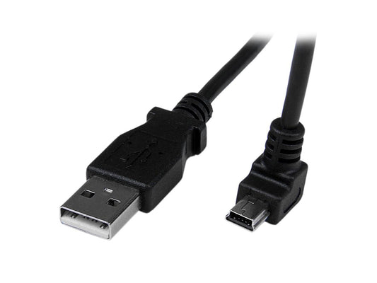 Câble mini USB coudé vers le bas StarTech.com - 2 m - Noir - USB A vers mini