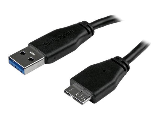 Cable USB 3.0 A a Micro B delgado de Startech.Com (0.5 m, 20 pulgadas) M/M - Móvil