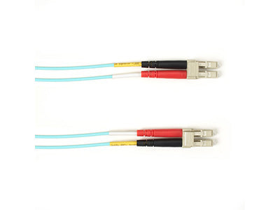 Cable de conexión de fibra óptica dúplex de 10 gigas mm de Black Box Corp, PVC, AQ, LCLC