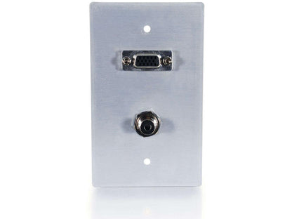 C2G Vga And 3.5Mm Audio Pass Through Single Gang Wall Plate - Brus