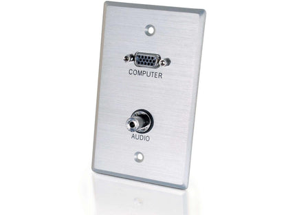 C2G Vga And 3.5Mm Audio Pass Through Single Gang Wall Plate - Brus
