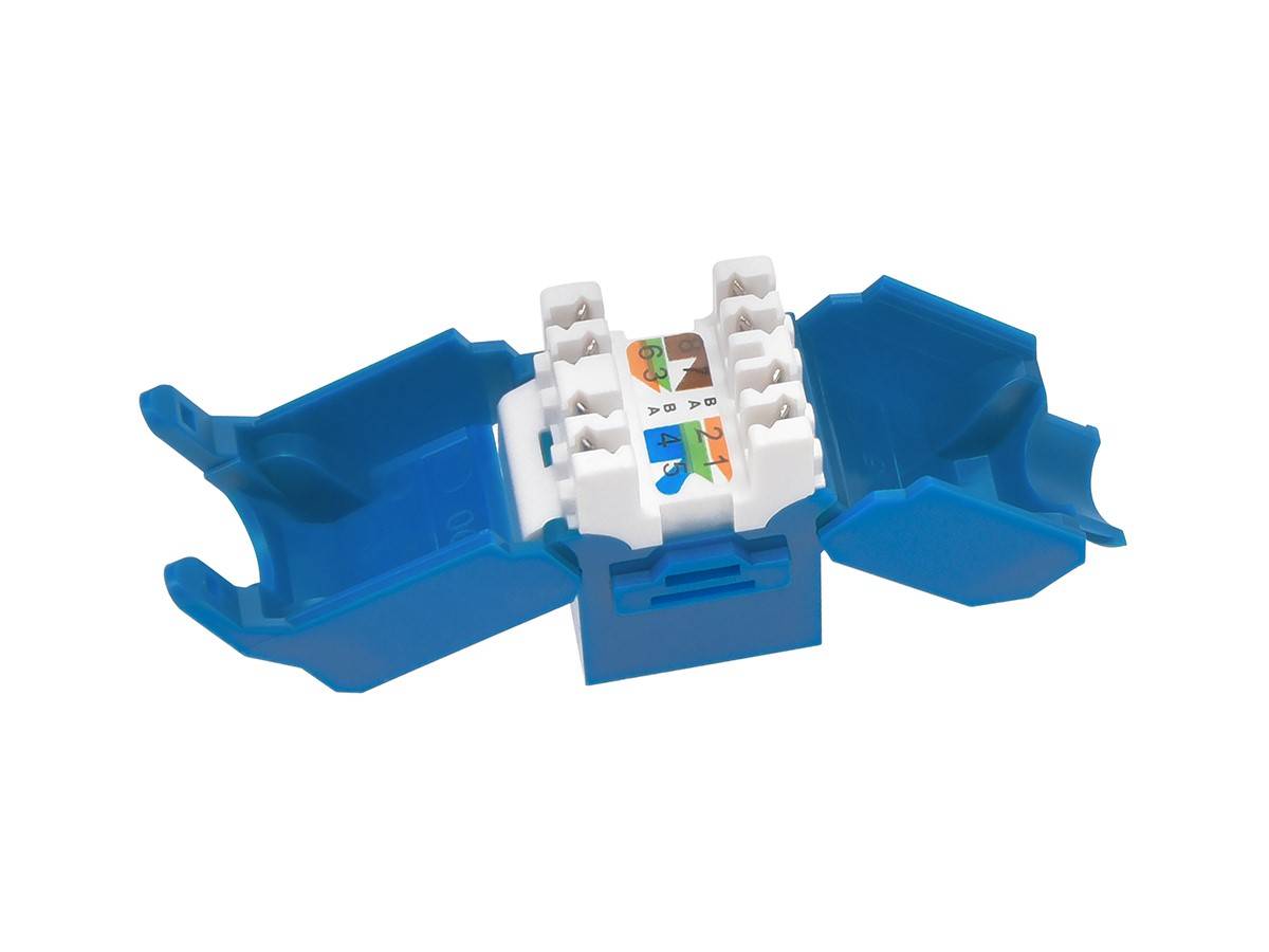 Monoprice Cat6A Rj-45 Toolless 180-Degree Keystone