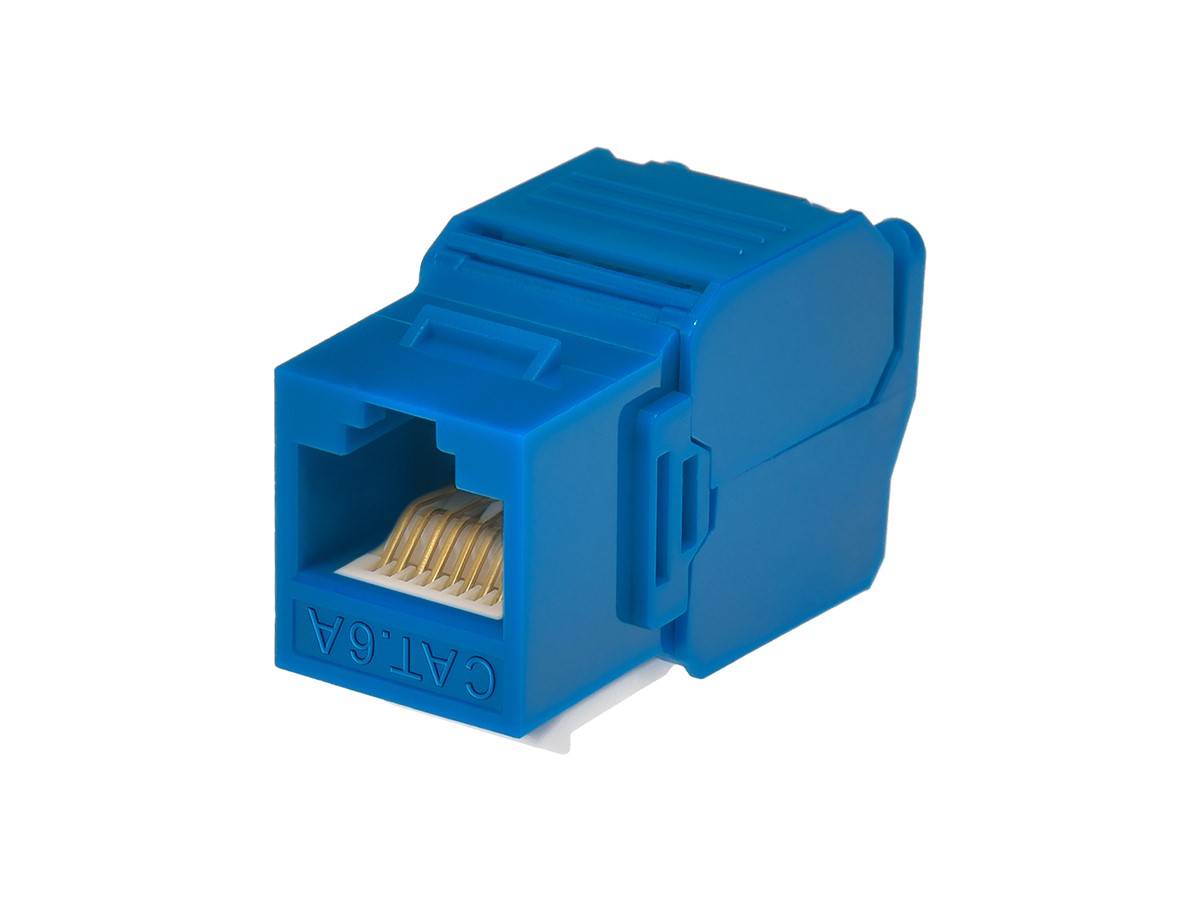 Monoprice Cat6A Rj-45 Toolless 180-Degree Keystone