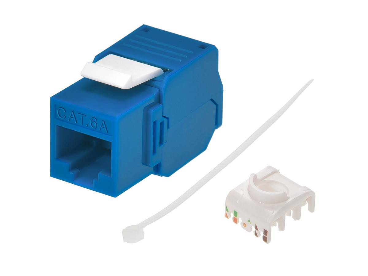 Monoprice Cat6A Rj-45 Toolless 180-Degree Keystone