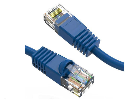 Cable de conexión Axiom Cat6 UTP de 3,6 m, 550 MHz, con funda moldeada antienganches (azul)
