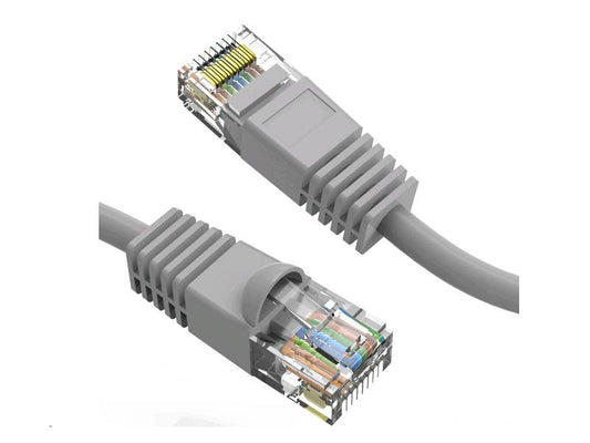 Cable de conexión Axiom Cat6 UTP de 3,6 m, 550 MHz, con funda moldeada antienganches (gris)