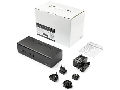 Startech.Com Conmutador KVM DVI de 4 puertos y doble monitor con doble enlace 1440P