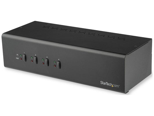 Startech.Com Conmutador KVM DVI de 4 puertos y doble monitor con doble enlace 1440P
