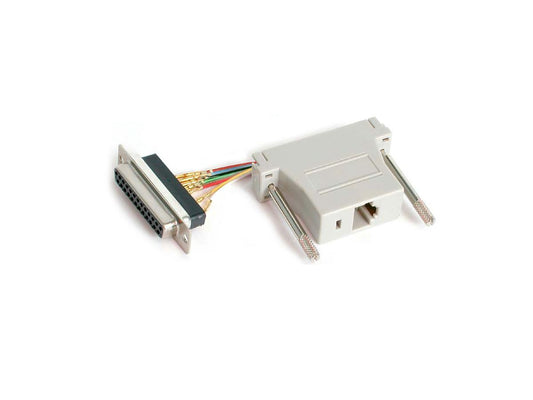 Adaptador modular DB25 a RJ45 (hembra/hembra)