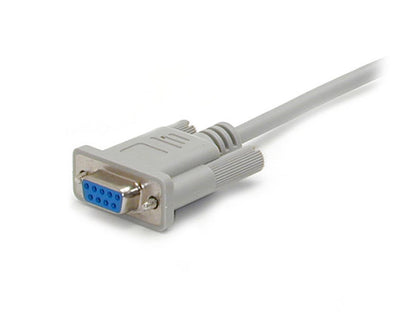 Cable de módem nulo serie DB9 a DB25 de 3 m con cableado cruzado de Startech.Com