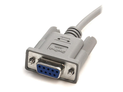 Cable de módem nulo serie RS232 de 10 pies de Startech.Com - Cable de módem nulo