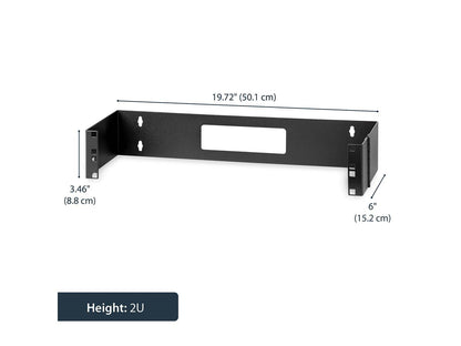 Startech.Com 2U Hinged Wall Mount Patch Panel Bracket - 6 Inch Dee