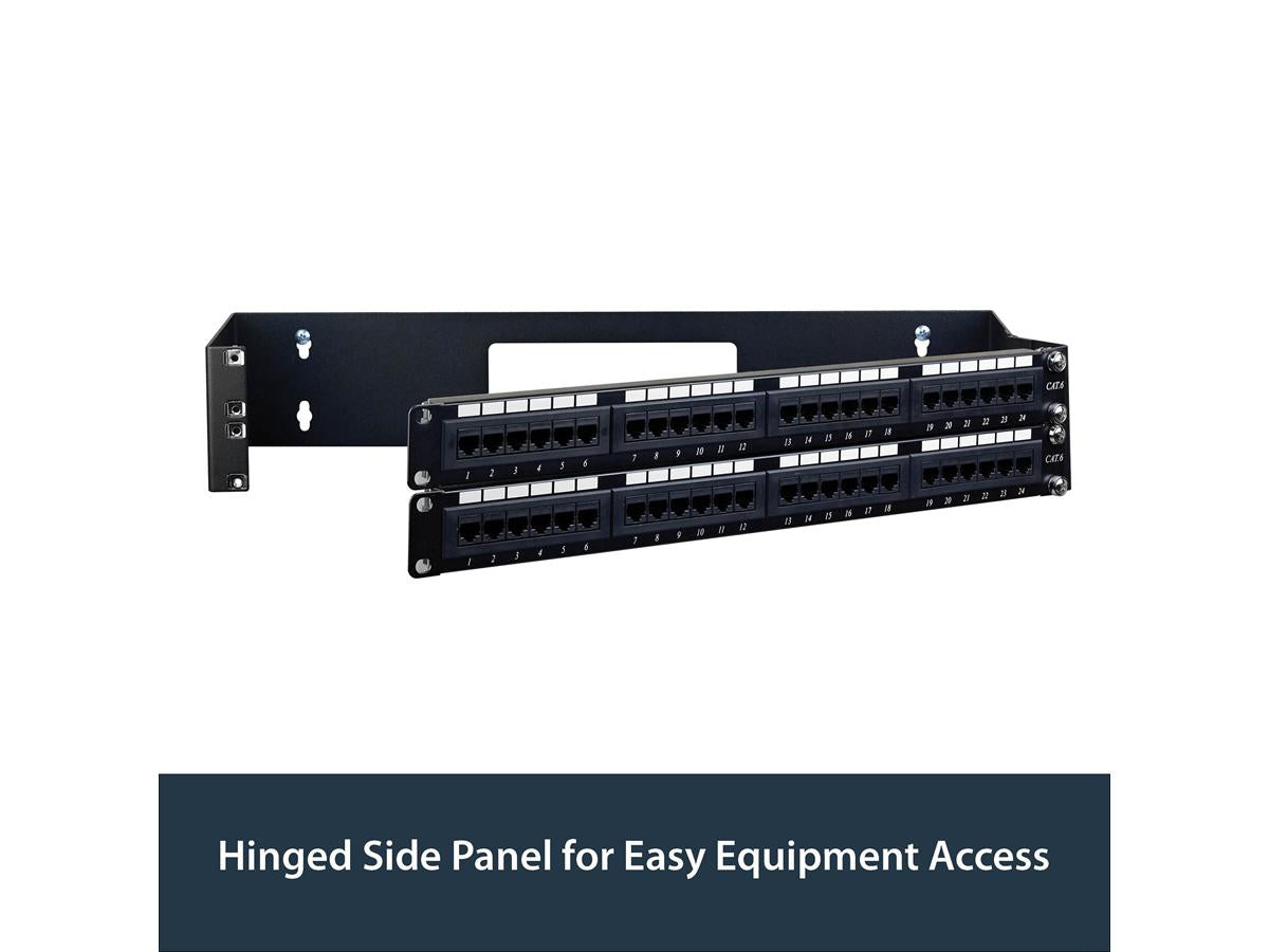 Startech.Com 2U Hinged Wall Mount Patch Panel Bracket - 6 Inch Dee