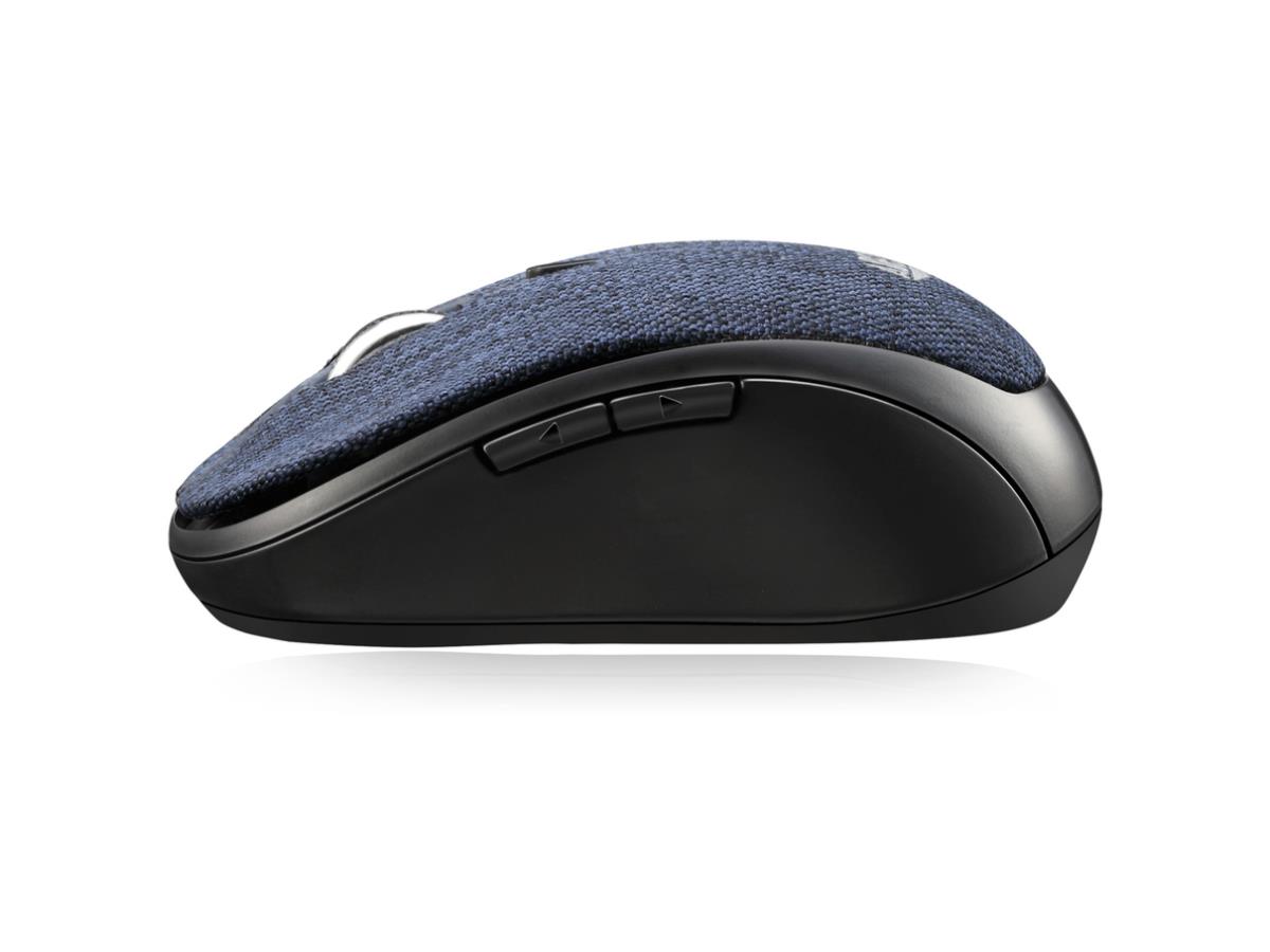 Ratón inalámbrico de tela óptico mini azul
