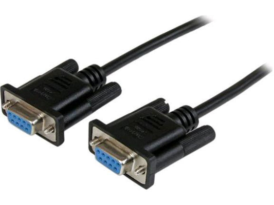 Startech.Com 1M Black Db9 Rs232 Serial Null Modem Cable F/F - Db9