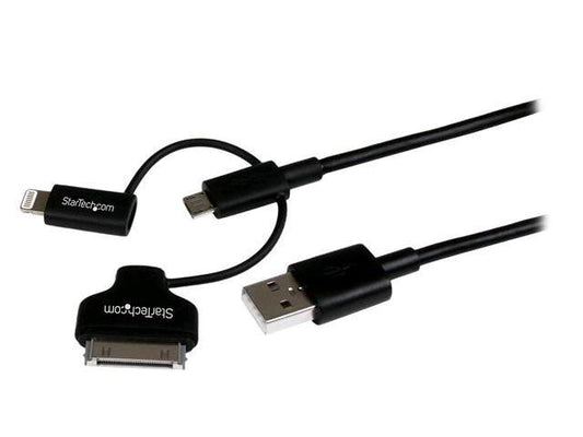 Startech.Com 1M 3 Ft Black Apple 8-Pin Lightning Or 30-Pin Dock Co