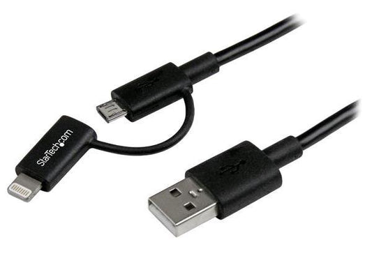 Startech.Com 1M (3 Ft) Black Apple 8-Pin Lightning Connector Or Mi