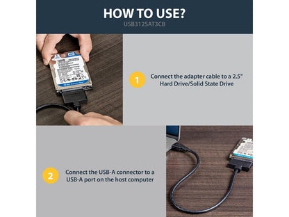 Adaptador de disco duro USB 3.1 a SATA de 2,5" de Startech.Com - USB 3.1 GE