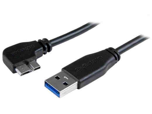 Startech.Com 1M 3 Ft Slim Micro Usb 3.0 Cable M/M - Left-Angle Mic