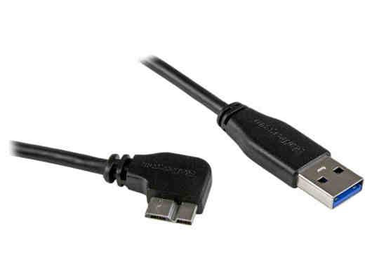 Startech.Com 1M 3 Ft Slim Micro Usb 3.0 Cable M/M - Right-Angle Mi