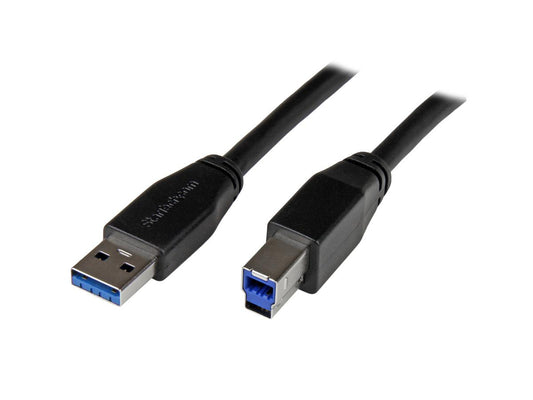 Cable USB 3.0 de Startech.Com (A a USB B, 9 m) - Macho/Macho - Activo - EE. UU.