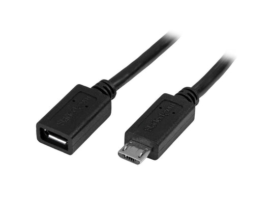 Cable de extensión micro USB Startech.Com de 0,5 m y 20 pulgadas - Macho/Hembra - Micro USB