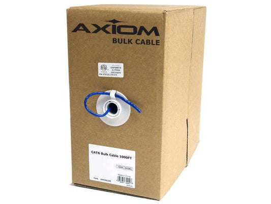 Carrete de cable Axiom Cat6 23 AWG, 4 pares, sólido, 550 MHz, plenum, 1000 F