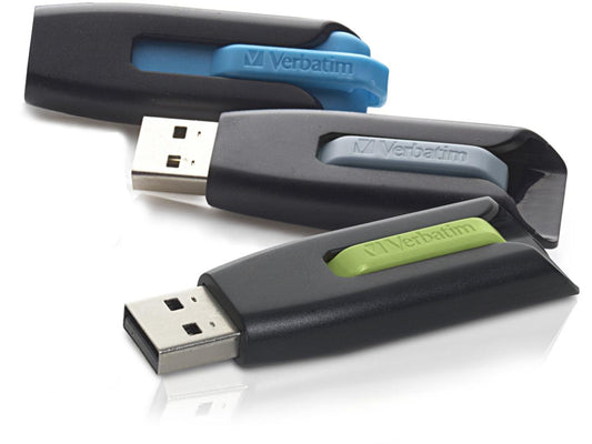 Verbatim 16Gb Store N Go V3 Usb 3.2 Gen 1  Flash Drive  3Pk Blue,