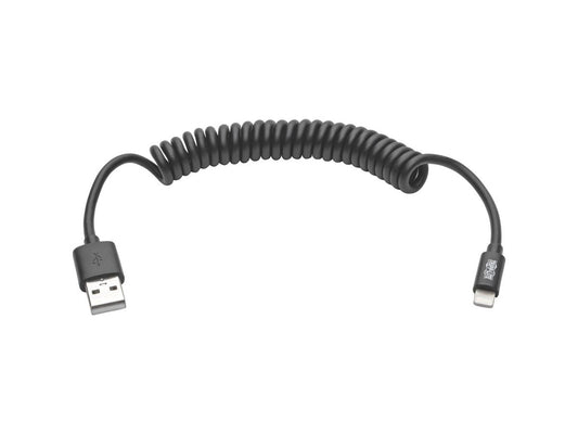 Câble spiralé de synchronisation/chargement USB-A vers Lightning Eaton Tripp Lite Series