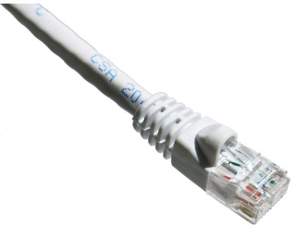 Cable de conexión Axiom Cat6A de 650 MHz, 3 m, con funda moldeada (blanco)